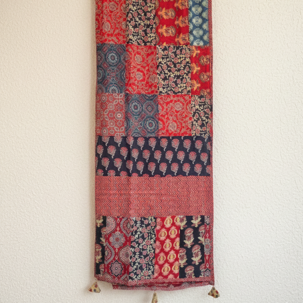 bohemian colorful ajrakh patchwork dupatta bohemian colorful ajrakh patchwork dupatta