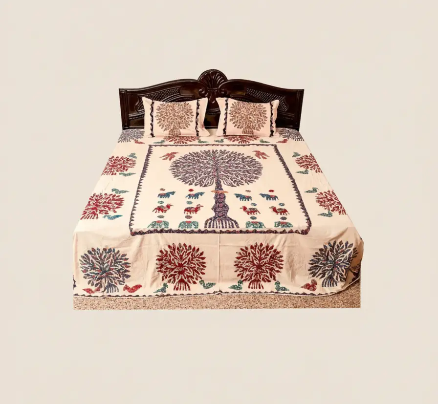dreamscape grove applique heritage bed sheet set